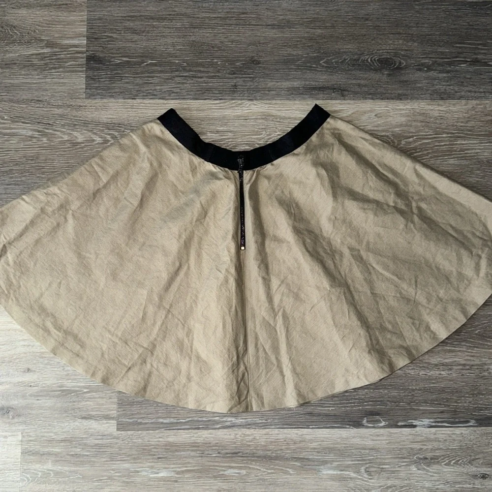 Alice + Olivia Tan & Black Blaise Mini Skirt - Size 6
